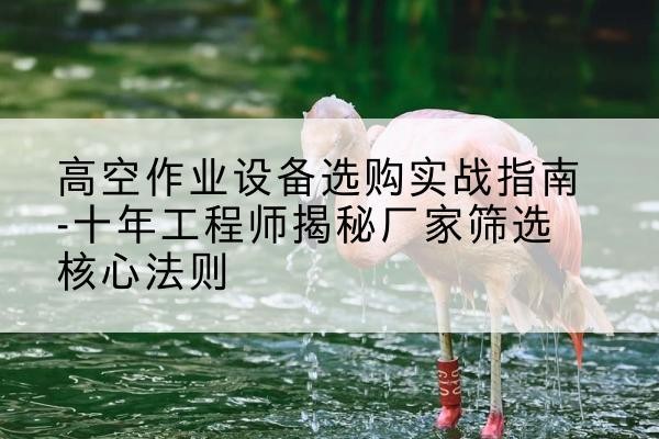 茂南剪叉式升降机厂家-高空作业设备选购实战指南-十年工程师揭秘厂家筛选核心法则