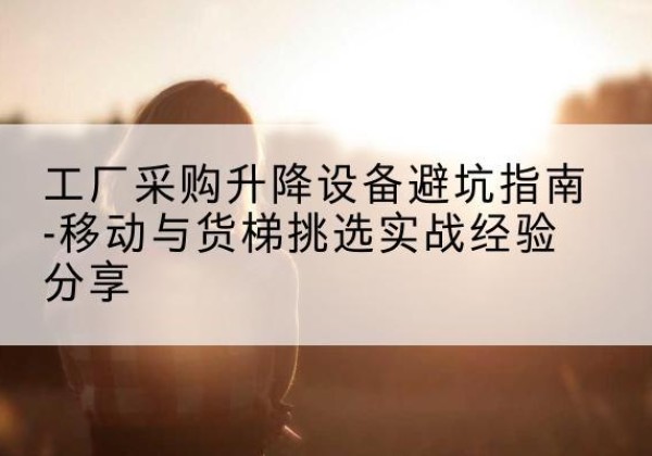 茂南移动式升降机怎么选-工厂采购升降设备避坑指南-移动与货梯挑选实战经验分享