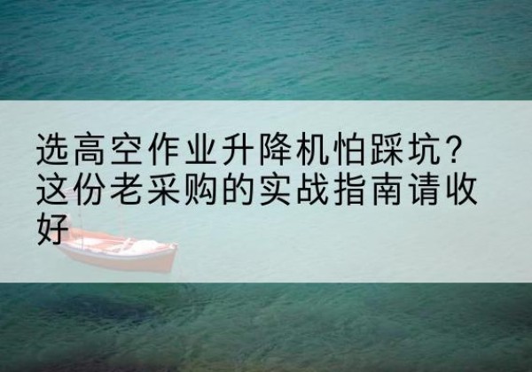 茂南高空作业升降机厂家推荐-选高空作业升降机怕踩坑？这份老采购的实战指南请收好